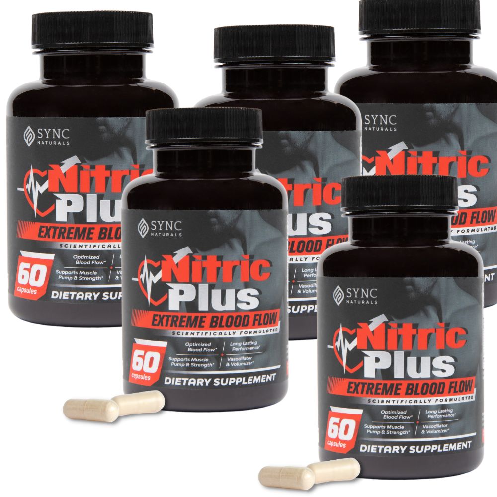 5- Pack- Nitric Plus - 300 Capsules