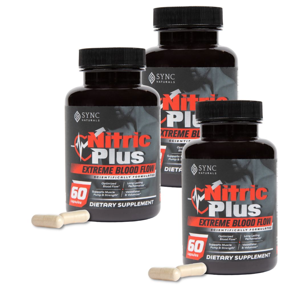 3 Pack--Nitric Plus- 180 Capsules