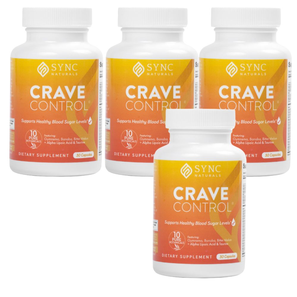 4 Pack- Crave Control - 120 Capsules – SYNC Naturals