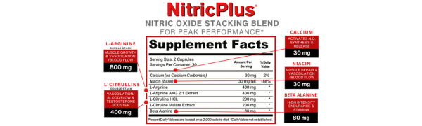 Nitric Plus- Single Bottle- 60 Capsules